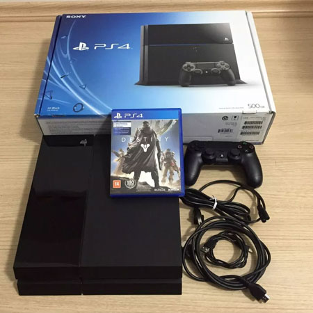 Playstation 4 500gb c/ 1 controle e jogo Destiny