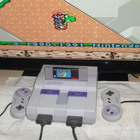 Super Nintendo c/ 2 Controles e Fonte Bivolt